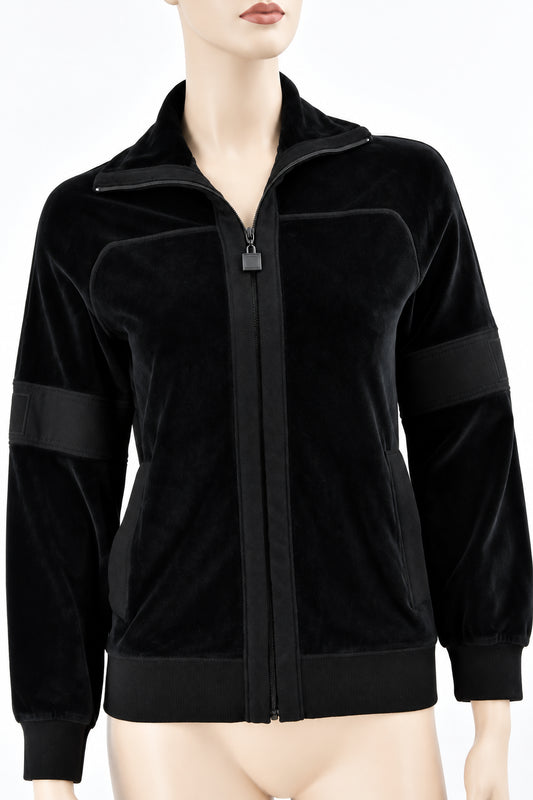 Chanel 05A CC Logo Zip-Front Jacket Black 36 Rare to Find