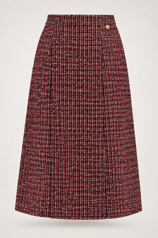 Chanel $1999 Nwt Prefall 2012 Paris Bombay Gripoix Tweed Skirt 40 38