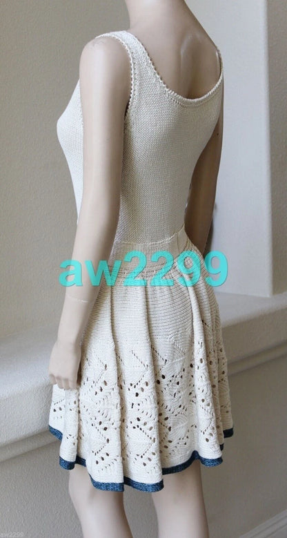 Chanel Rare 10P 2010 Most Wanted Runway Dress Mint 42 Beige