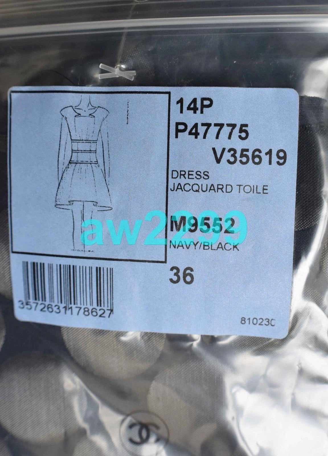 Chanel 14P $5850 Nwt Authentic Most Wanted 2014 Polka Dot Dress 36 Cc Logo Navy