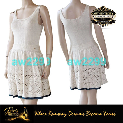 Chanel Rare 10P 2010 Most Wanted Runway Dress Mint 42 Beige