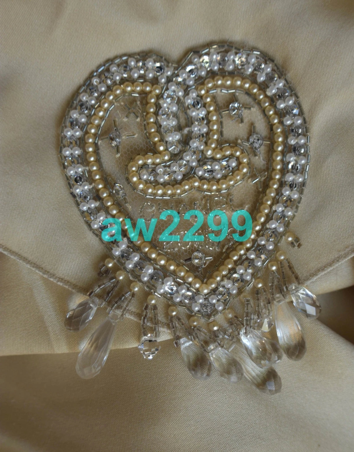 CHANEL $6780 NEW MOST WANTED 2009 CRYSTAL EMBELLISHED DRESS CREST LOGO 38 BEIGE