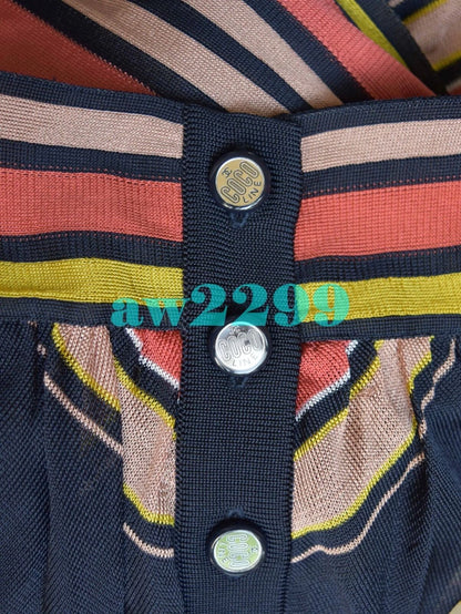 Chanel 08C 2008 Runway Maxi Striped Dress Hard To Find Fr 36 38 Multi New