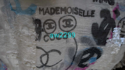 CHANEL Most Wanted Runway Graffiti Tweed Dress CC Logo 07C 6.1K Multi - 38