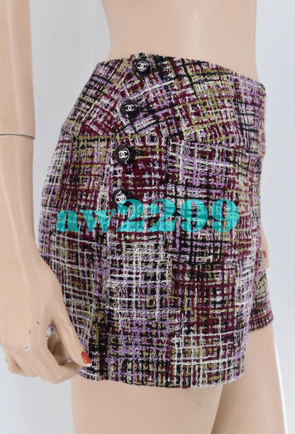 CHANEL 98P Vintage Most Wanted Runway 2PC Tweed Shorts & Jacket set 40 38