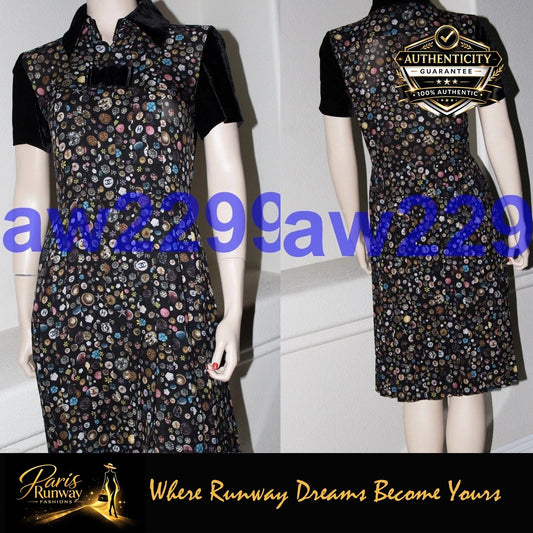 CHANEL nwt Most Wanted 13b Dress cc Logo and Detachable Bow 38 Multi Rare