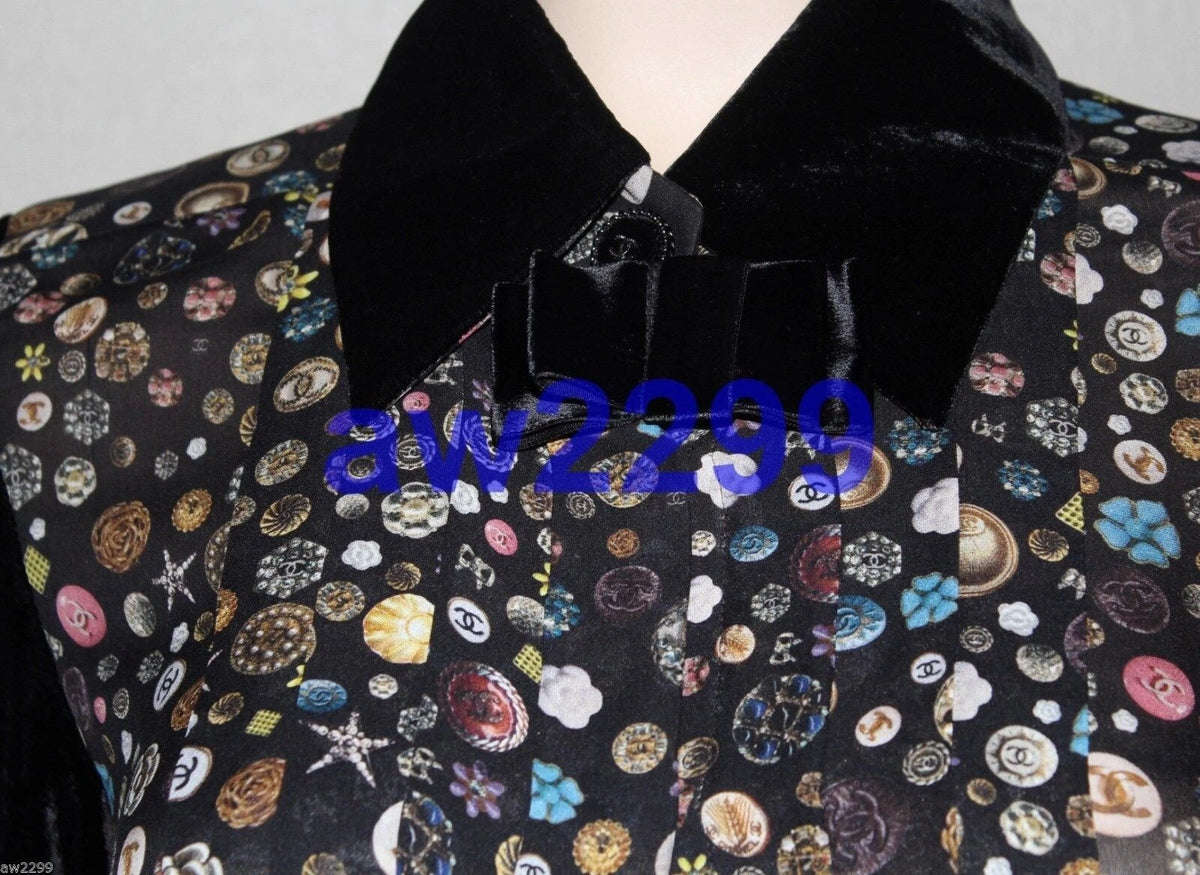 CHANEL nwt Most Wanted 13b Dress cc Logo and Detachable Bow 38 Multi Rare