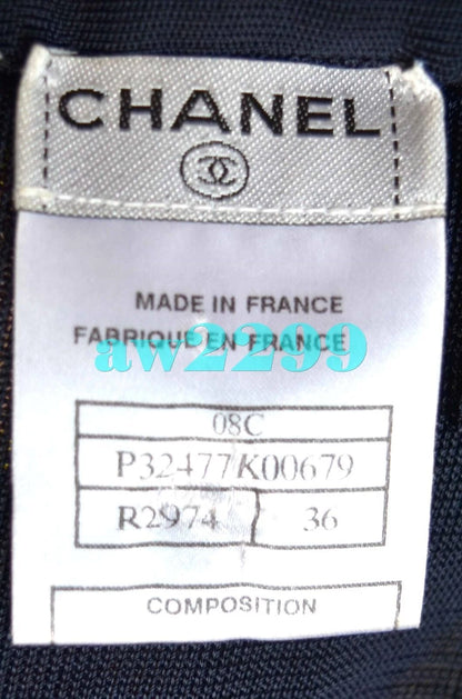 Chanel 08C 2008 Runway Maxi Striped Dress Hard To Find Fr 36 38 Multi New