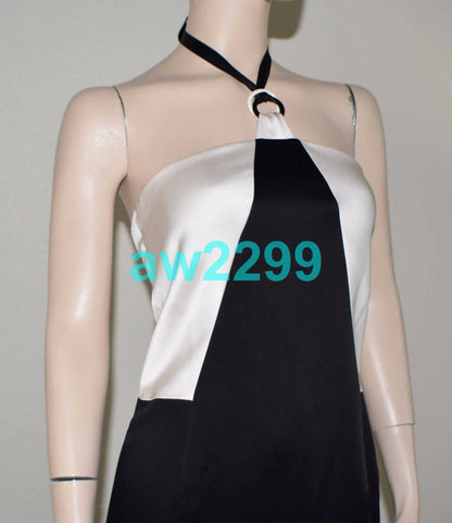 CHANEL MOST WANTED COLOR BLOCK HALTER DRESS 36 CC LOGO NWT