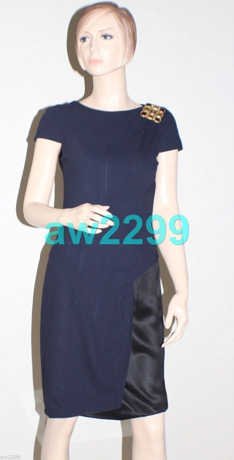 CHANEL 11A 2011 Most Wanted Paris Byzance Gripoix Dress 38 Blue & Black New