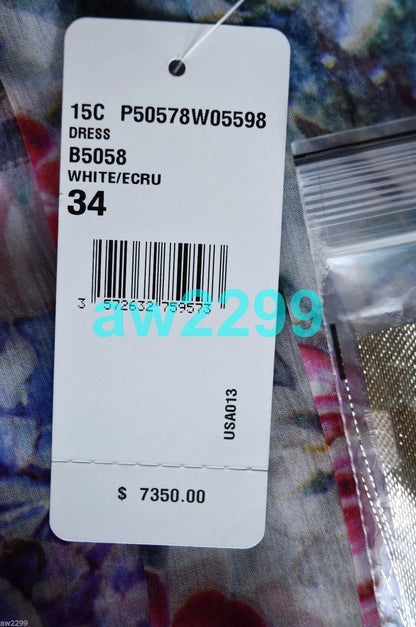 CHANEL 15C $7350 NWT EXQUISITE RARE RUNWAY 2 PIECE DRESS AND SCARF CC LOGO 34