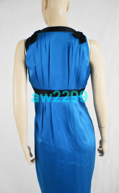 CHANEL 07A MOST WANTED DRESS 38 BLUE & BLACK NEW