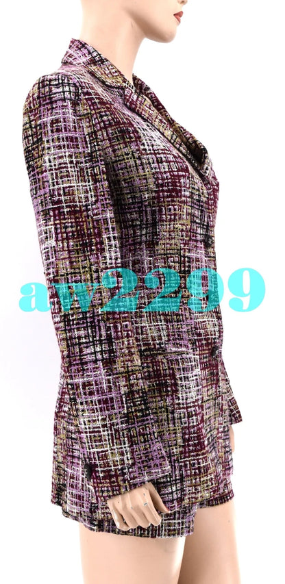 CHANEL 98P Vintage Most Wanted Runway 2PC Tweed Shorts & Jacket set 40 38