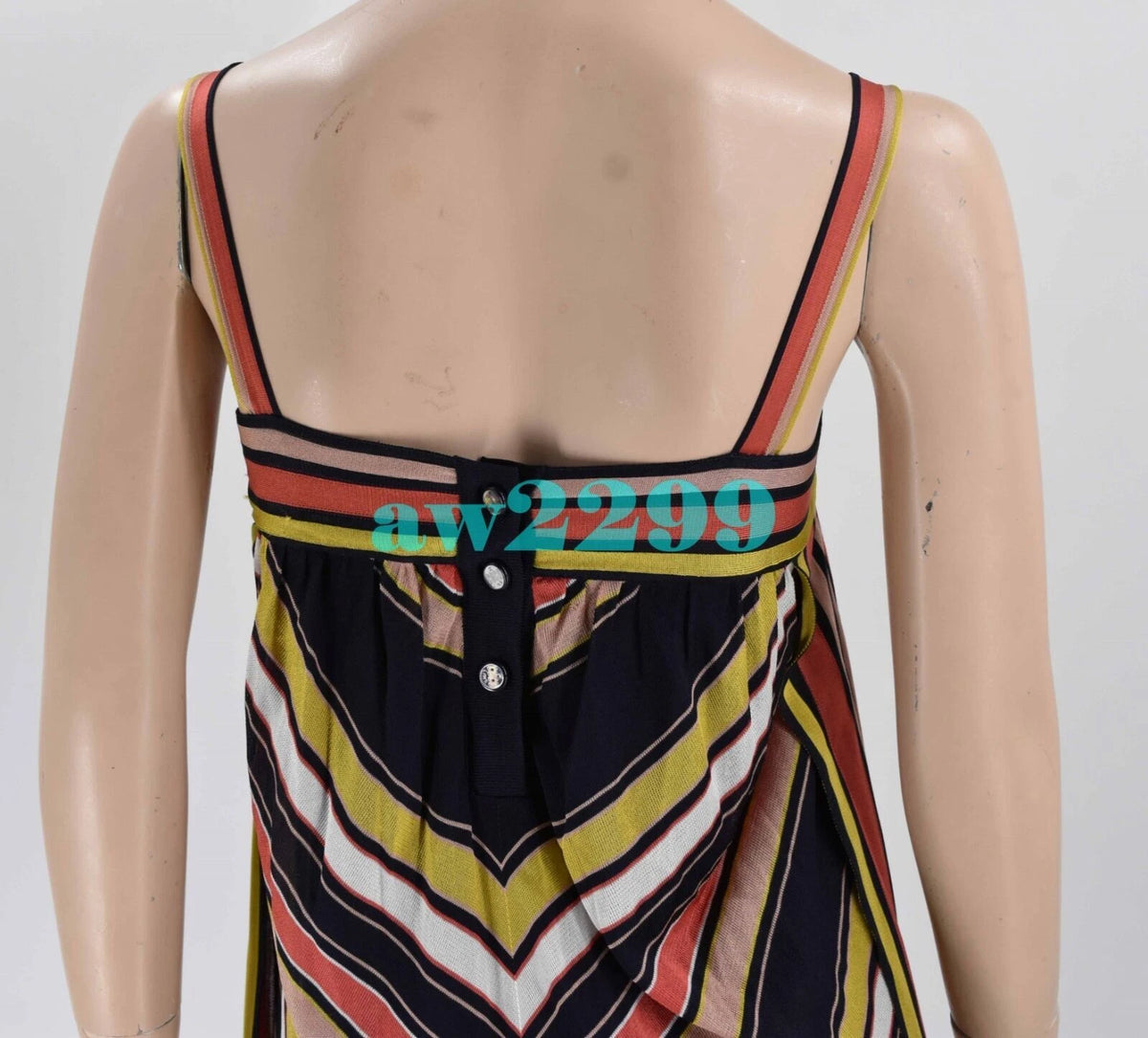 Chanel 08C 2008 Runway Maxi Striped Dress Hard To Find Fr 36 38 Multi New