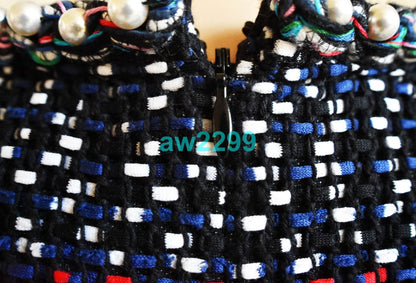 CHANEL MOST WANTED PEARLS TWEED 2017 DRESS MINT MULTI-COLOR 38