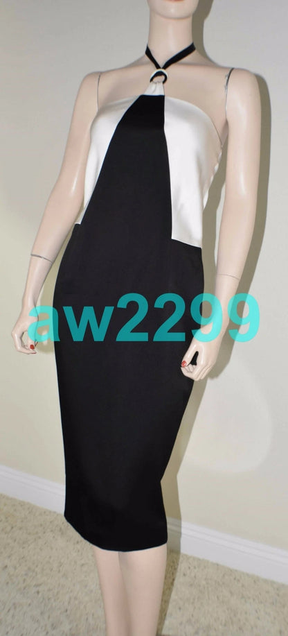 CHANEL MOST WANTED COLOR BLOCK HALTER DRESS 36 CC LOGO NWT