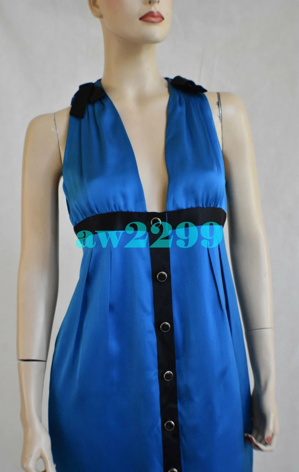 CHANEL 07A MOST WANTED DRESS 38 BLUE & BLACK NEW