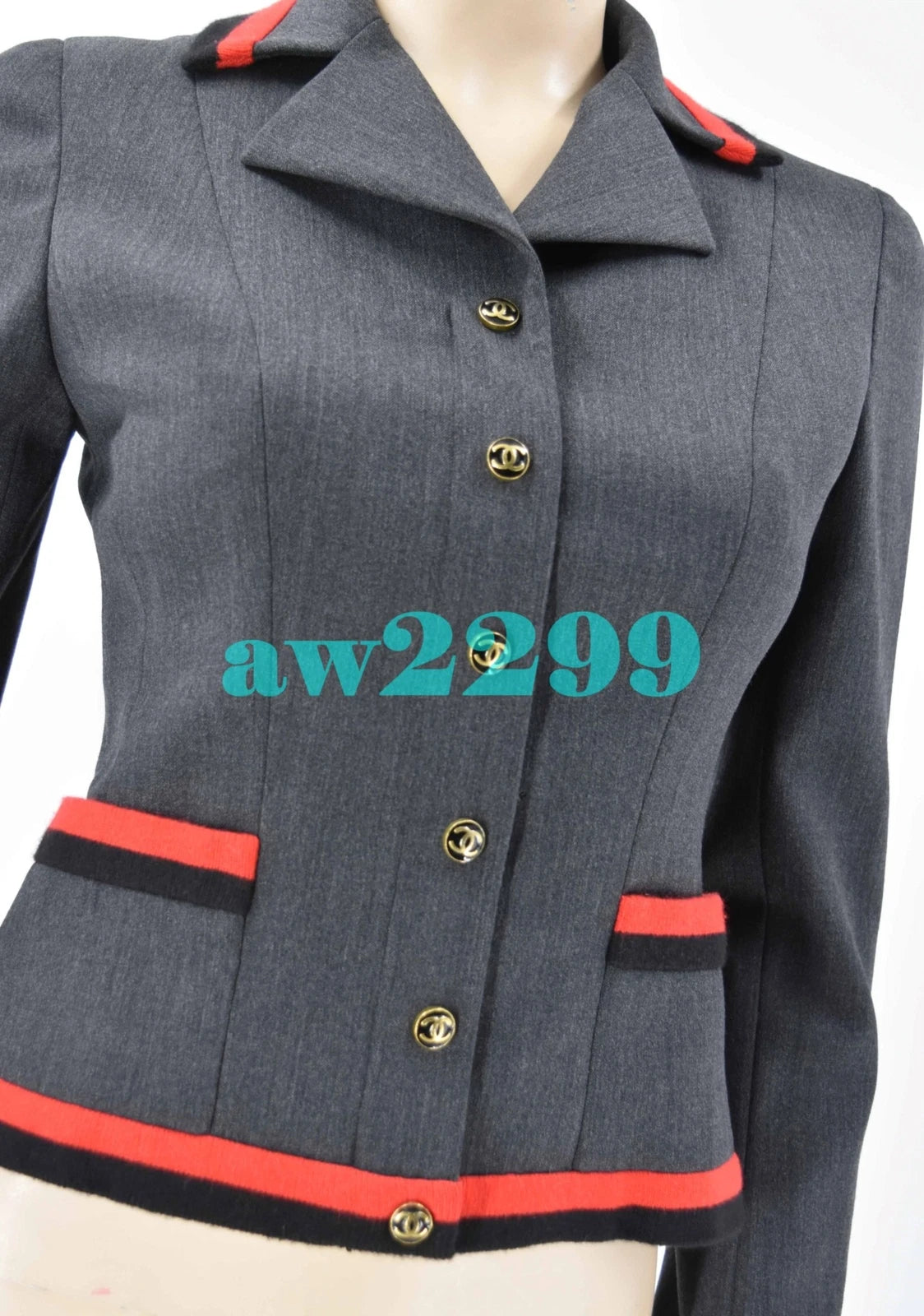 Chanel 94A 1994 Vintage Most Wanted Runway Jacket Blazer Cc Fr 36 38 Grey