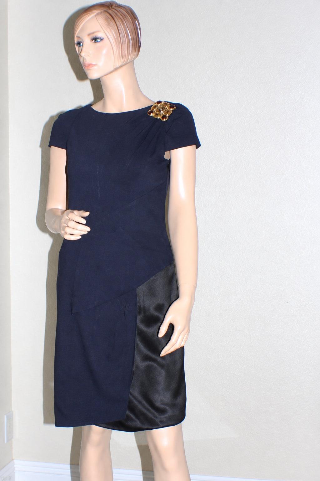 CHANEL 11A 2011 Most Wanted Paris Byzance Gripoix Dress 38 Blue & Black New