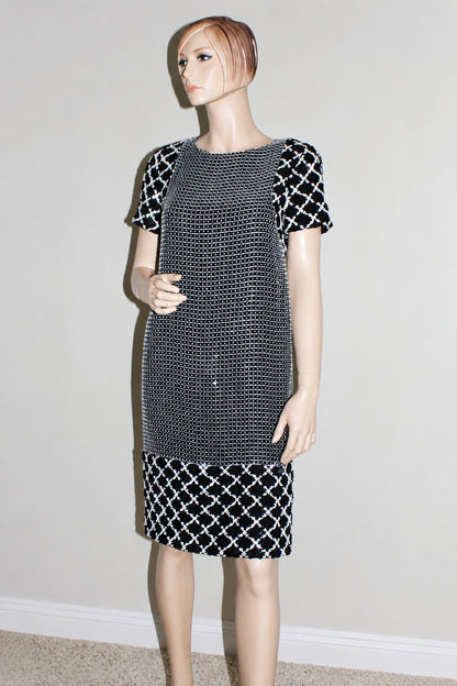 CHANEL 09P SEQUINS RUNWAY TWEED DRESS 38 NEW