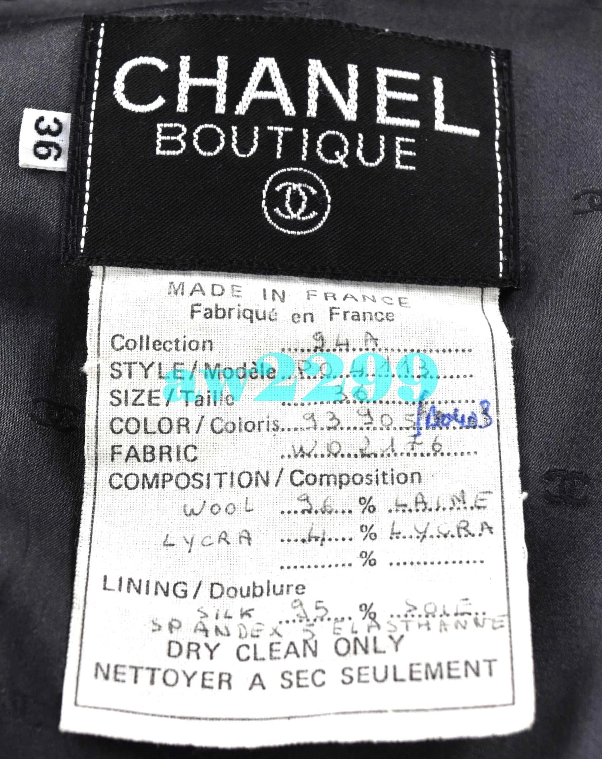 Chanel 94A 1994 Vintage Most Wanted Runway Jacket Blazer Cc Fr 36 38 Grey