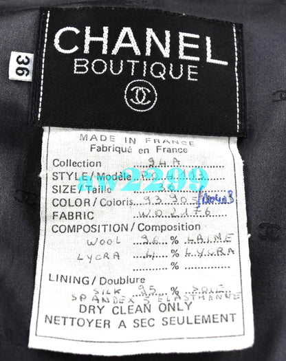 Chanel 94A 1994 Vintage Most Wanted Runway Jacket Blazer Cc Fr 36 38 Grey