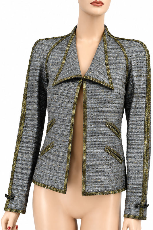 Chanel 11P Spring 2011 $6,780 Crystal Embellished Jacket Blazer Fr 36 38 New