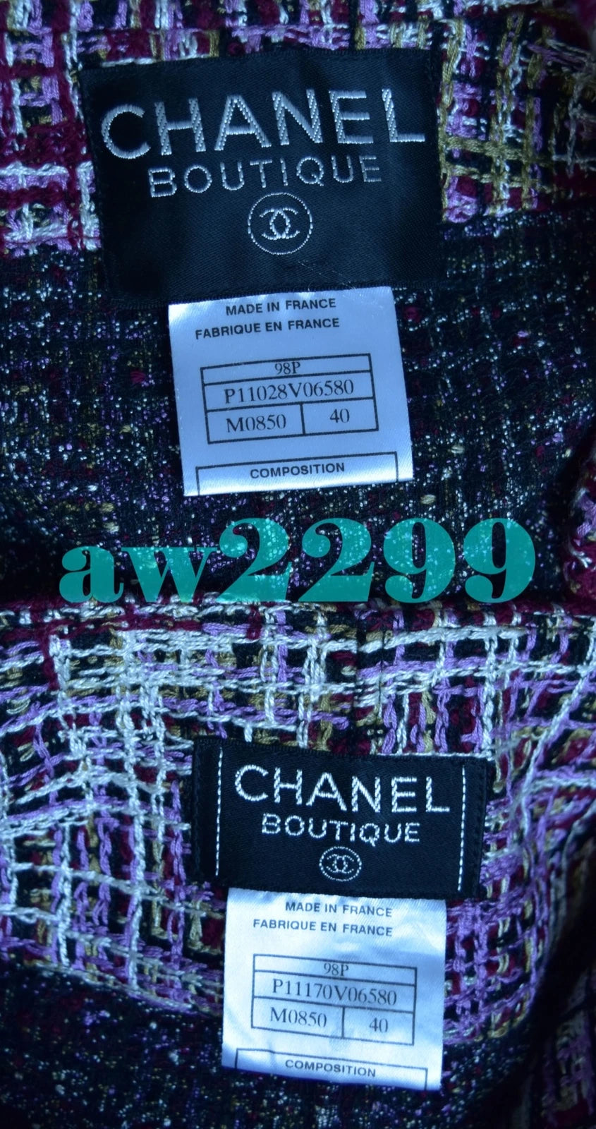 CHANEL 98P Vintage Most Wanted Runway 2PC Tweed Shorts & Jacket set 40 38