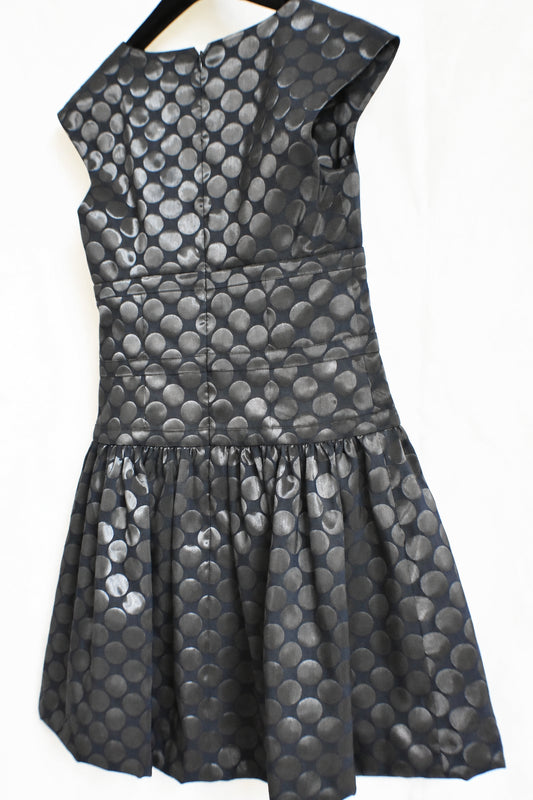 Chanel 14P $5850 Nwt Authentic Most Wanted 2014 Polka Dot Dress 36 Cc Logo Navy