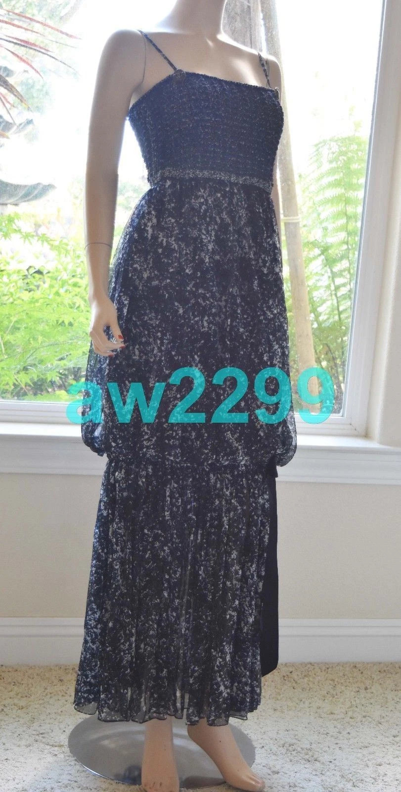 CHANEL most wanted rare 2 piece cc logo full length dress 40 scarf